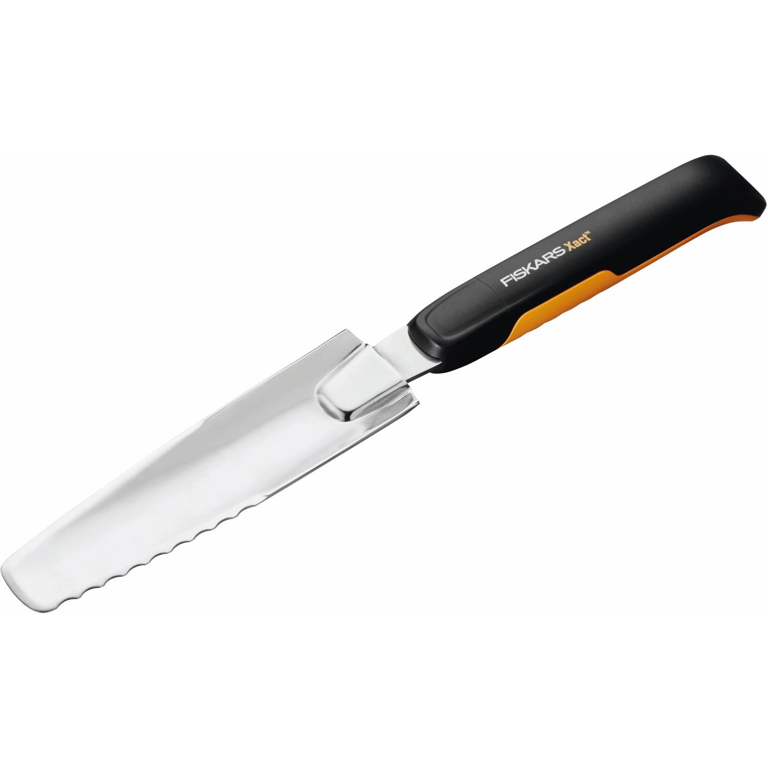 Vypichovač buriny Fiskars Xact s mäkkým úchopom na obrábanie pôdy. Vypichovač buriny Fiskars Xact s mäkkým úchopom na obrábanie pôdy.