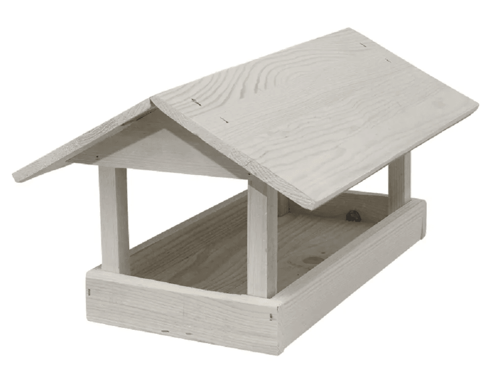 Krmítko Drevené kŕmidlo sivé 21 x 25 x 40 cm Krmítko Drevené kŕmidlo sivé 21 x 25 x 40 cm