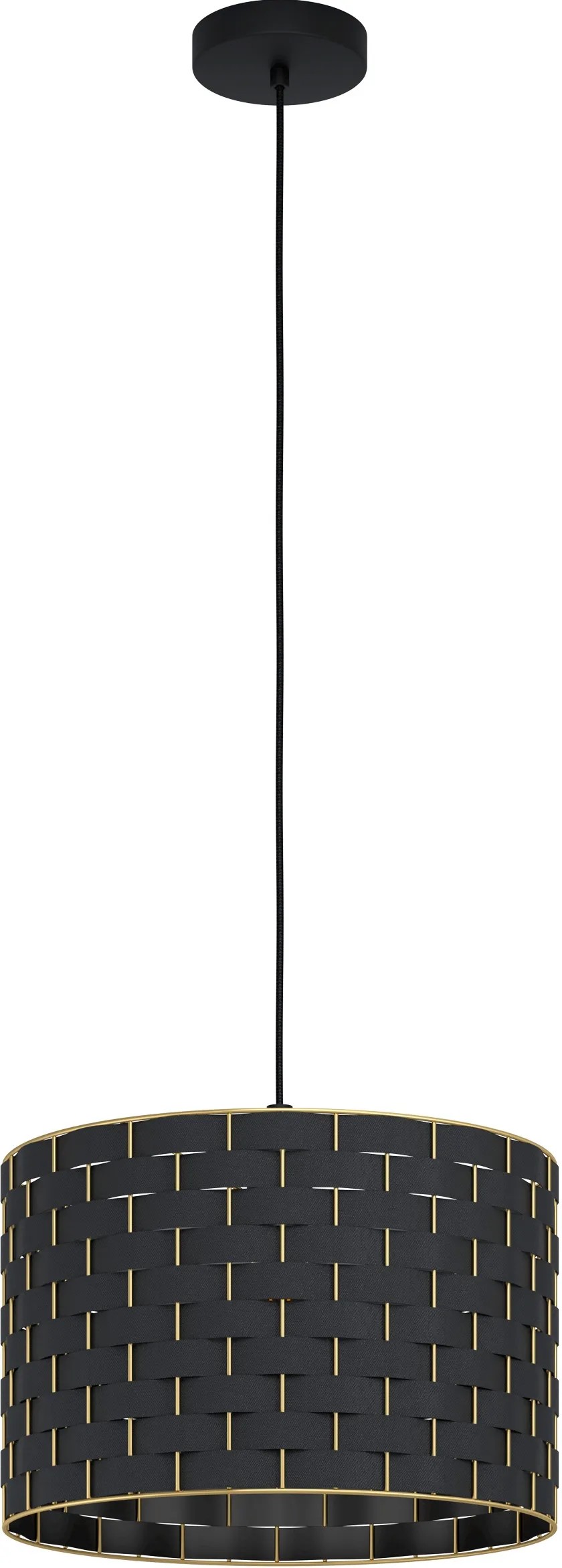 EGLO Záves. svietidlo MARASALES čierna/mosadz pre 1 x E27 max. 40W, pr. 38x110cm EGLO Záves. svietidlo MARASALES čierna/mosadz pre 1 x E27 max. 40W, pr. 38x110cm