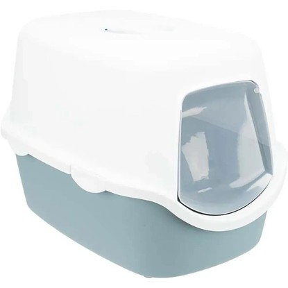 Jollypaw Toaleta pre mačky s krytom modrá-biela, 40 x 40 x 56 cm Jollypaw Toaleta pre mačky s krytom modrá-biela, 40 x 40 x 56 cm