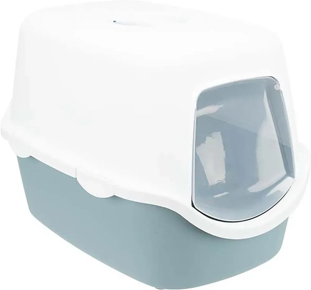 Jollypaw Toaleta pre mačky s krytom modrá-biela, 40 x 40 x 56 cm Jollypaw Toaleta pre mačky s krytom modrá-biela, 40 x 40 x 56 cm