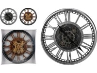 Nástenné hodiny s otočným strojčekom, 2 farby, pr. 50 cm