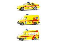 SIKU Kovový model Set ambulancie sada 3 áut - česká verzia