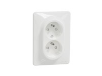 Schneider Electric Dvojitá zásuvka 2P + PE Sedna, 16 - 250 V, biela