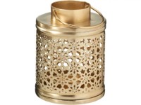 Koopman Kovový lampáš zlatý 9 x 9 x 12,5 cm