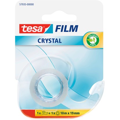 tesa Kancelárska lepiaca páska tesafilm CRYSTAL s odvíjačom, 10 m x 19 mm