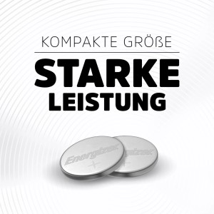 Dve lítiové gombíkové batérie Energizer CR2032 v balení po 2 kusy.