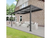 Floraworld Prístrešok na terasu Air antracitový (Š x H) 390 cm x 299 cm