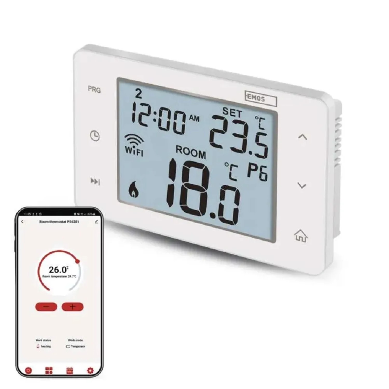 E-shop EMOS Izbový programovateľný drôtový WiFi GoSmart termostat P56201