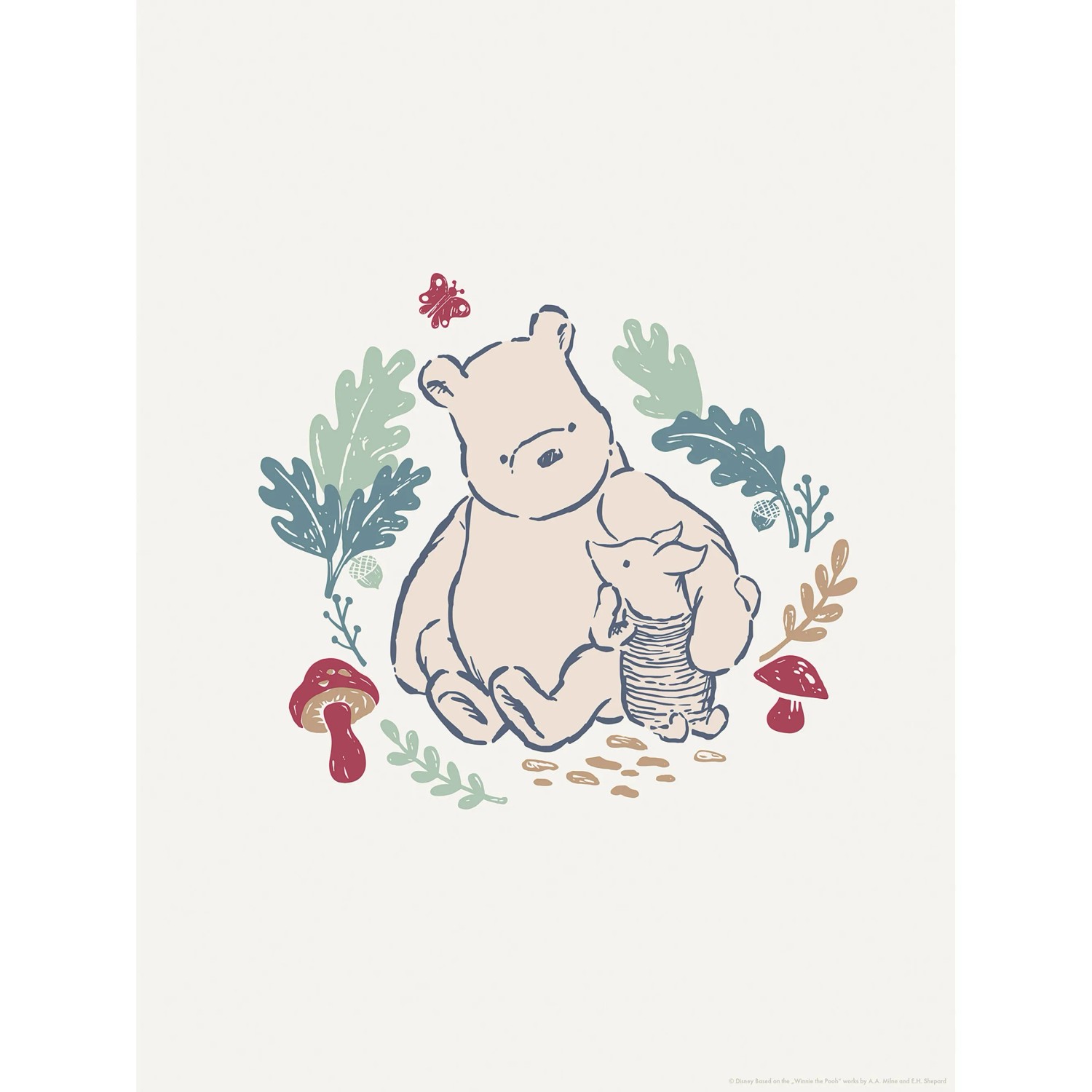 E-shop Komar Plagát Disney Winnie the Pooh Taking Care 30 x 40 cm