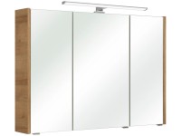 Pelipal Zrkadlová skrinka s LED osv. Quickset 362, dub Riviéra, 100 x 20 x 70 cm