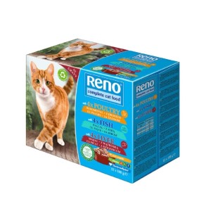 Reno Kapsičky pre mačky pečeň/ryba/hydina, 12x 100 g