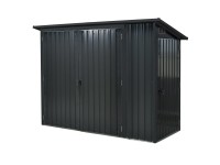 Floraworld Multifunkčný plechový prístrešok 3v1, antracitová, 243 x 112 x 176 cm