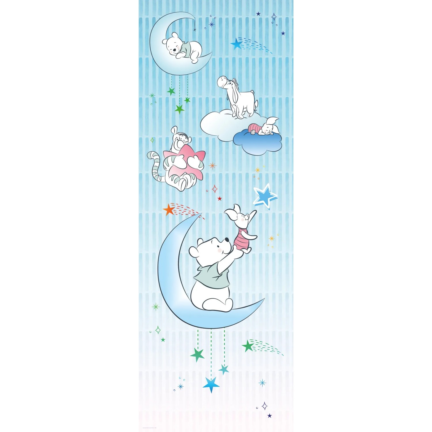E-shop Komar Vliesová fototapeta Medvedík Pú - Piglet and Stars 100 x 280 cm