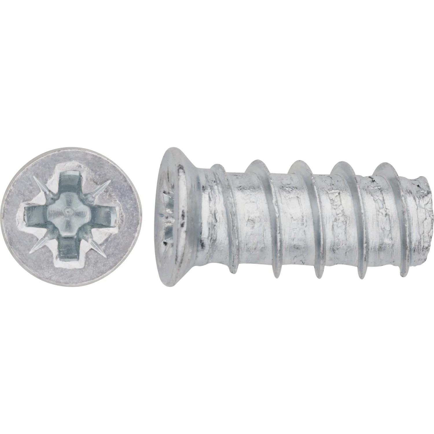 E-shop Euroskrutka so zápustnou hlavou PZ2 bielo pozinkovaná 6 x 13 mm, 20 ks