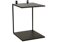 Denpanels Dvojitá polička pre akustické panely, matná čierna, 15 x 15 x 20 cm