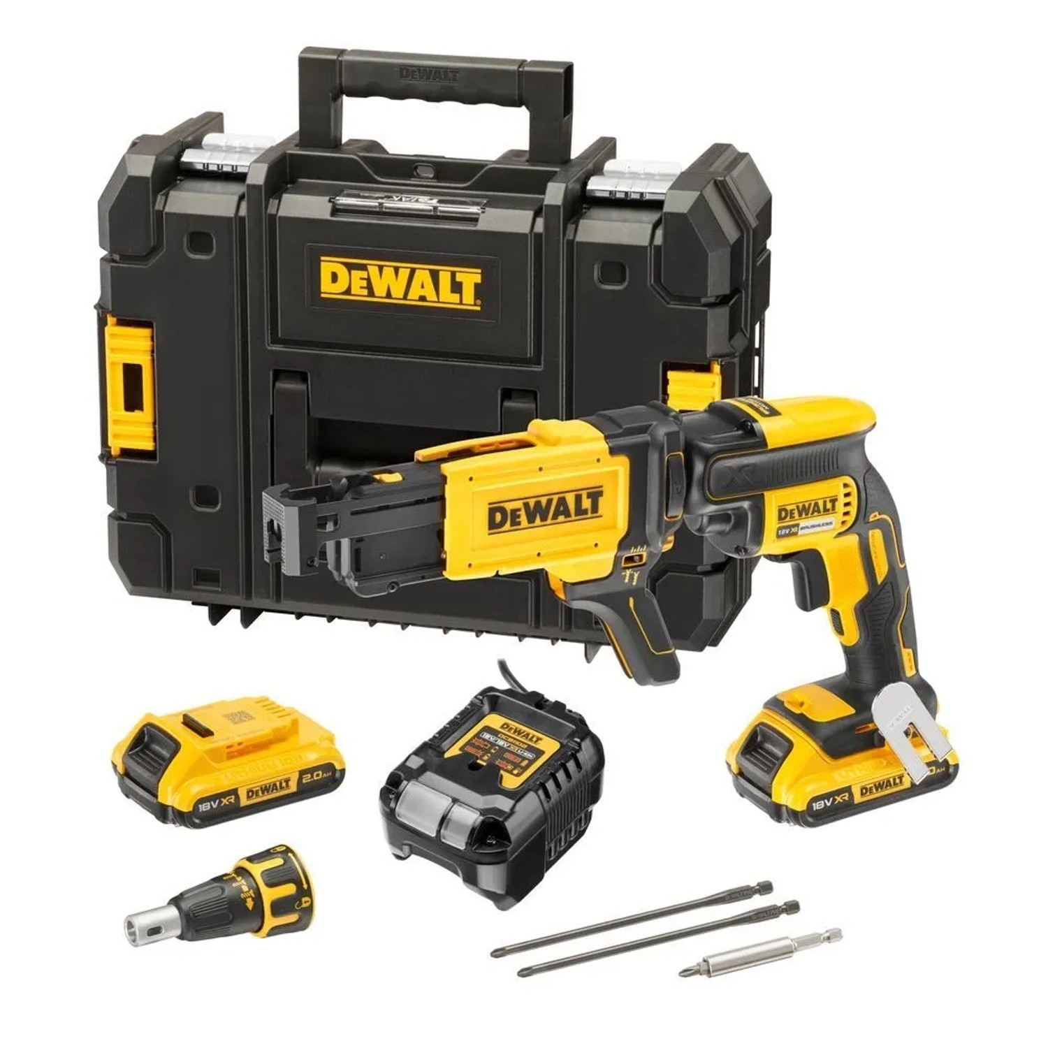 DeWALT 18V Aku bezuhlíkový skrutk. do sadrokart. s podav. skrutiek DCF620D2K-QW