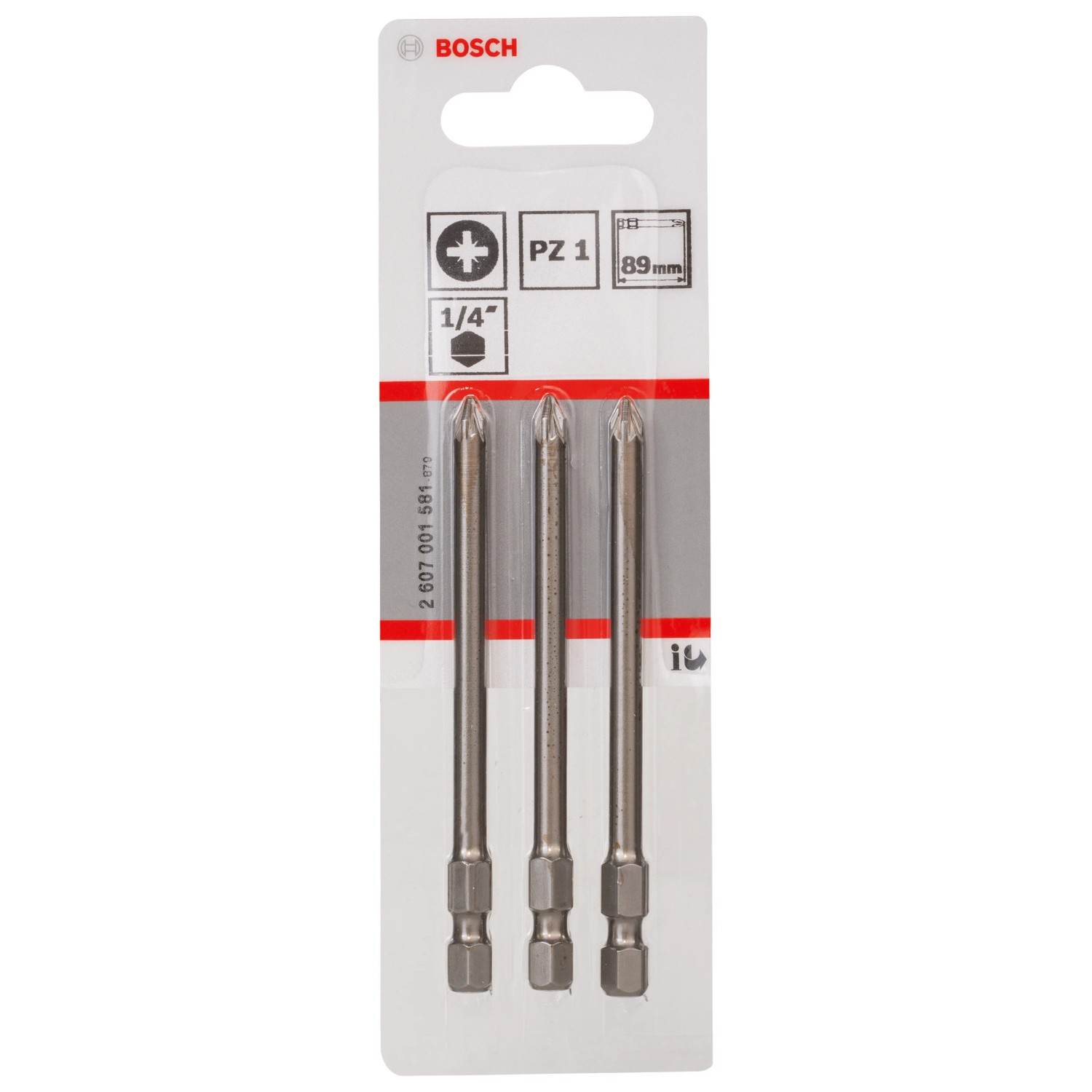 E-shop Bosch Bit skrutkovací Extra hard PZ1, 89 mm, 3 ks