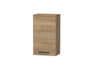 INTEDOOR Horná závesná skriňa BEE pravá, úchyt čierny, š. 35 cm, dub Halifax
