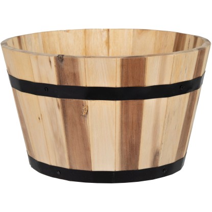 Mega Collections Kvetináč Acacia Barrel Round pr. 33 x 21 cm