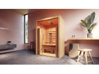 Weka Infračervená kabína Hamina 2 sklenená čelná časť prírodná 138 x 1035 cm