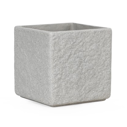 Granite-Light Kvetináč štvorcový s odtokovým otvorom, 37 x 37 x 37 cm