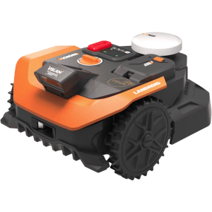 Robotická kosačka Worx M650 WR365E Landroid Vision Cloud, pohľad z uhla zhora.
