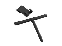 Wenko Kúpeľňová stierka Mola Schwarz, nerezová oceľ/silikón, 21 x 24,5 x 4 cm