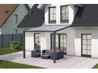 Gutta Pergola Terrassendach Pro antracit/biely pruh. polykarbonát 3,094 x 3,06cm