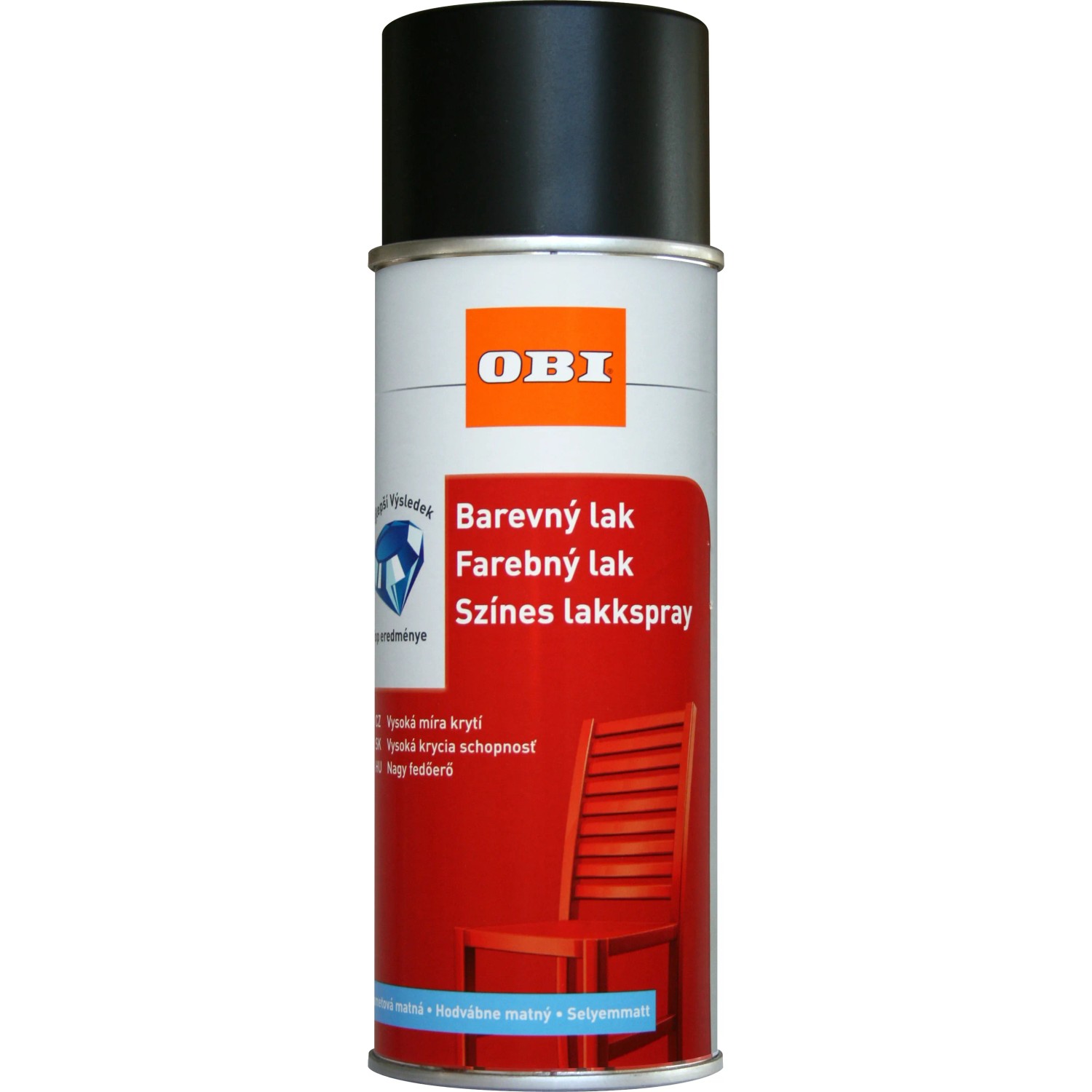 E-shop OBI Lak v spreji hodvábne matný RAL 9005 čierna 400 ml