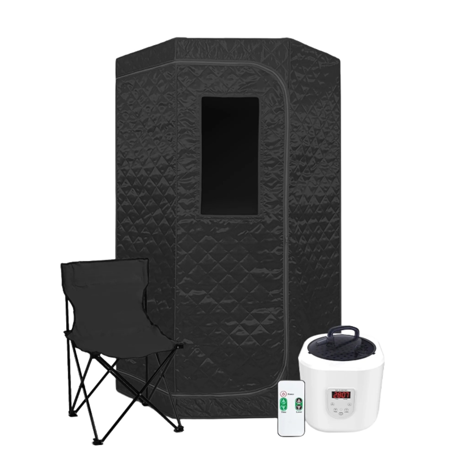 E-shop SANOTECHNIK Prenosná parná sauna KPS90 čierna max. 60 °C/1600 W, 90 x 90 x 190cm