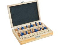 LUX-TOOLS Súprava stopkových fréz z tvrdokovu, stopka 8 mm, 12dielna