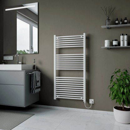 Ximax Elektrický kúpeľňový radiátor Omega, 600 W, biela, 120 x 60 cm
