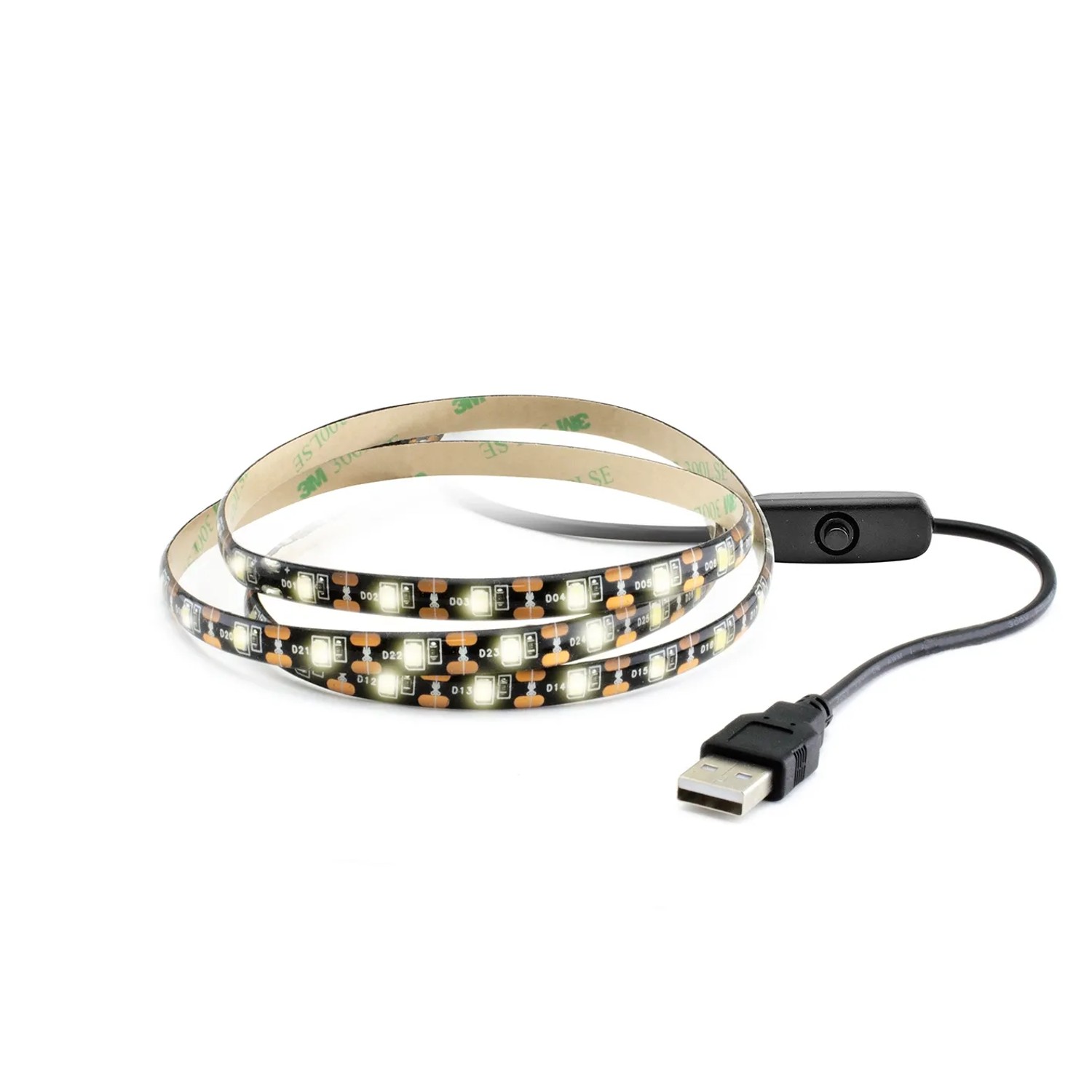 E-shop FK technics USB LED pásik TV/PC so spínačom, 4 W, 220 lm, 6000 K, 1 m