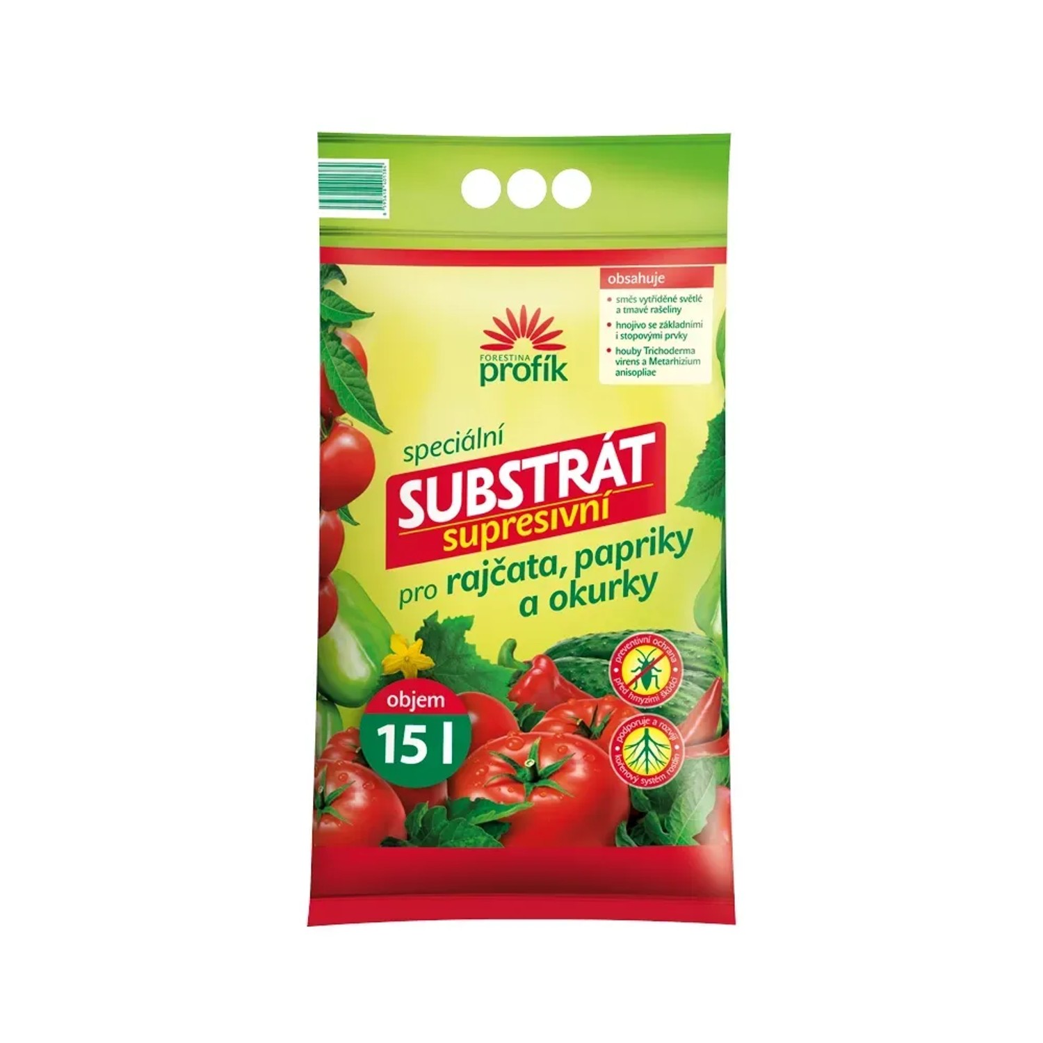 E-shop FORESTINA profík Supresívny Substrát pre paradajky, papriky a uhorky 15 l