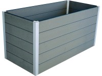 Vyvýšený záhon z WPC svetlo sivý 75 x 150 x 70 cm