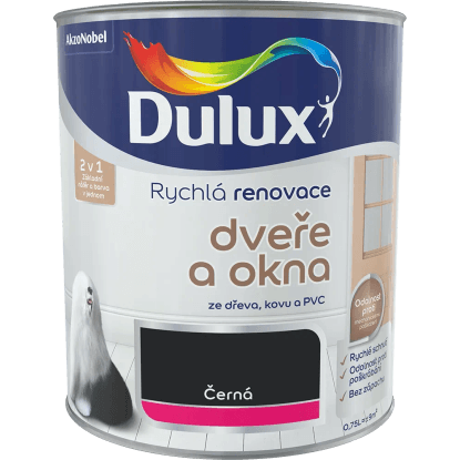 Dulux Rýchla renovácia dvere a okná čierna 0,75 l