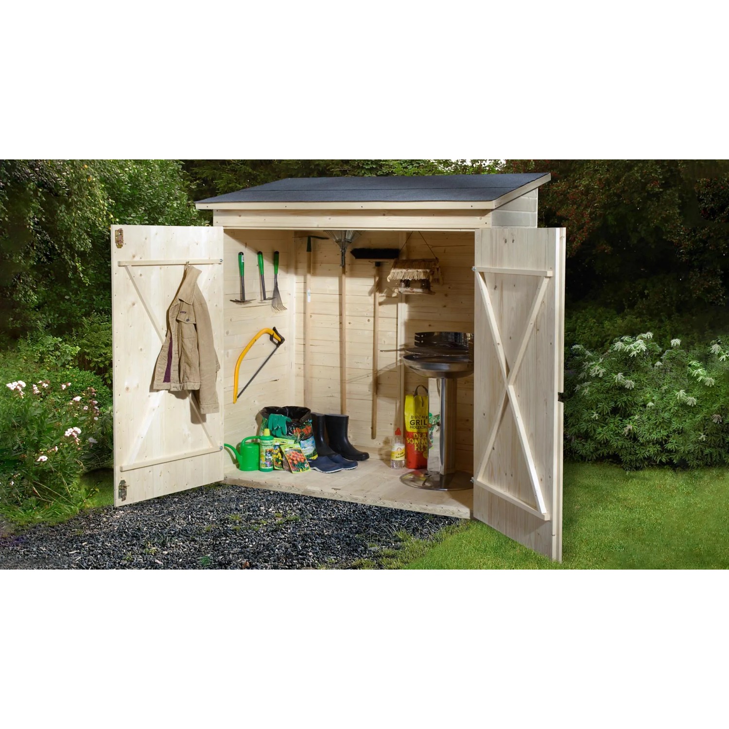 E-shop Weka Balkónová a terasová skriňa s pultovou strechou veľkosť 160 cm x 85 cm