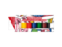 Anděl Přerov Hobby súprava akrylových lesklých farieb 7 x 15 g, 2 x šablóna