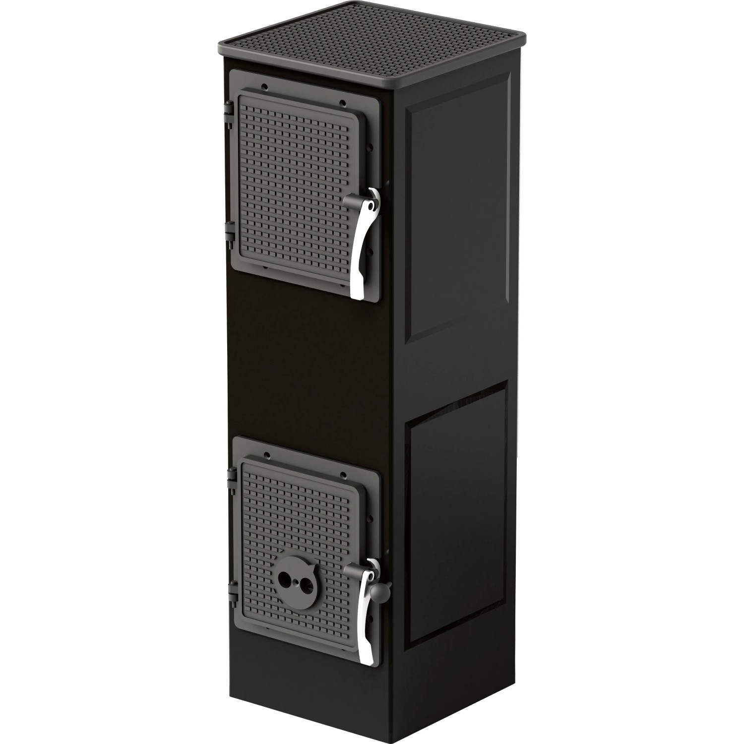 E-shop ACCENTE Dielenské kachle Toba 2.0 (UNI 1000) oceľ čierna 6 kW 28,8 x 28,8 x 89cm