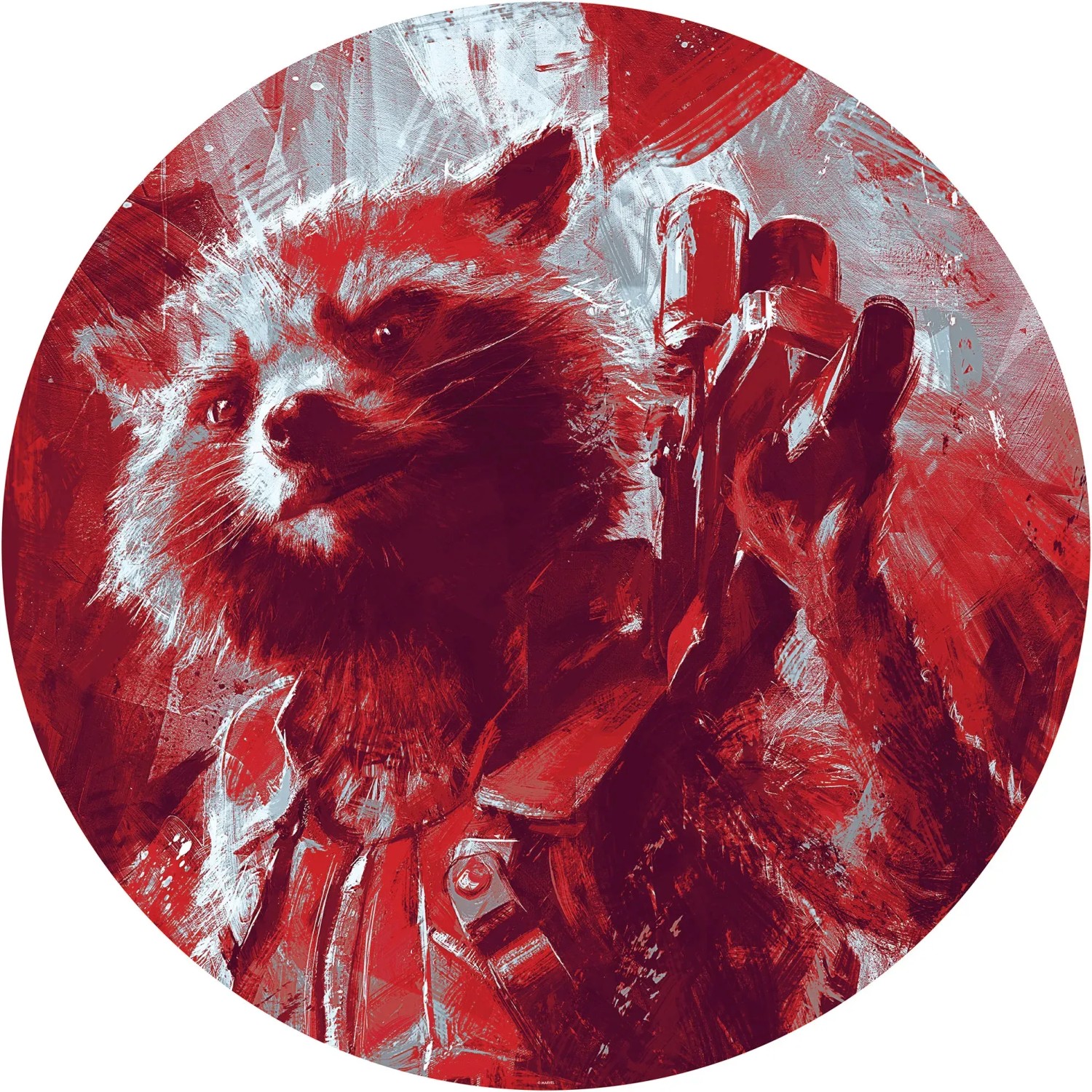 E-shop Komar Samolepiaca vlies.fototap. Dot Avengers Painting Rocket Raccoon, pr.125 cm