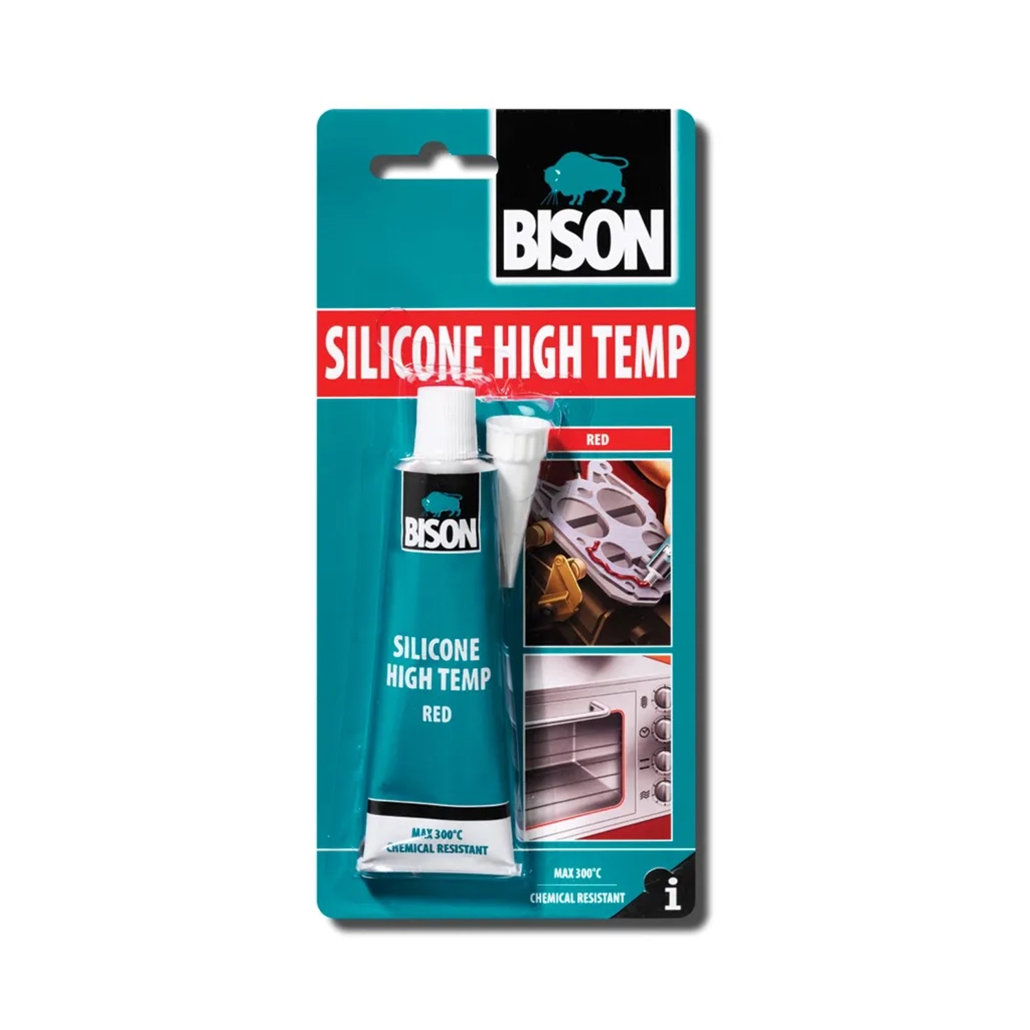 E-shop BISON Vysokoteplotný silikón SILICONE HIGH TEMP RED 60 ml