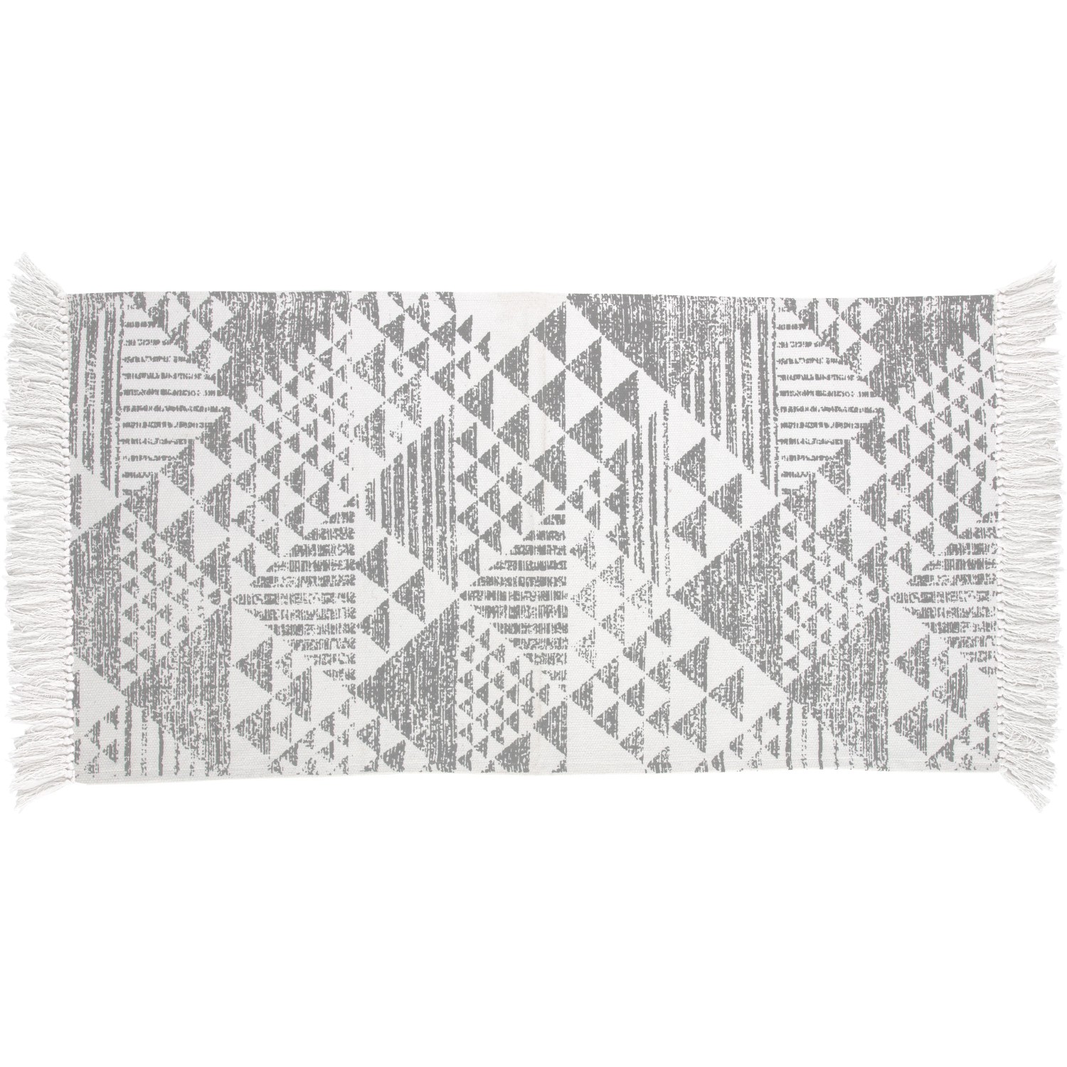 E-shop OBI Bavlnený koberec vzorovaný bielo-sivý 60 x 90 cm