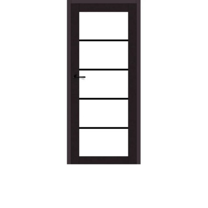 Voster Rámové bezfalcové interiér. dvere LOFT 80, f. Platinum, čierna mat, 90 P