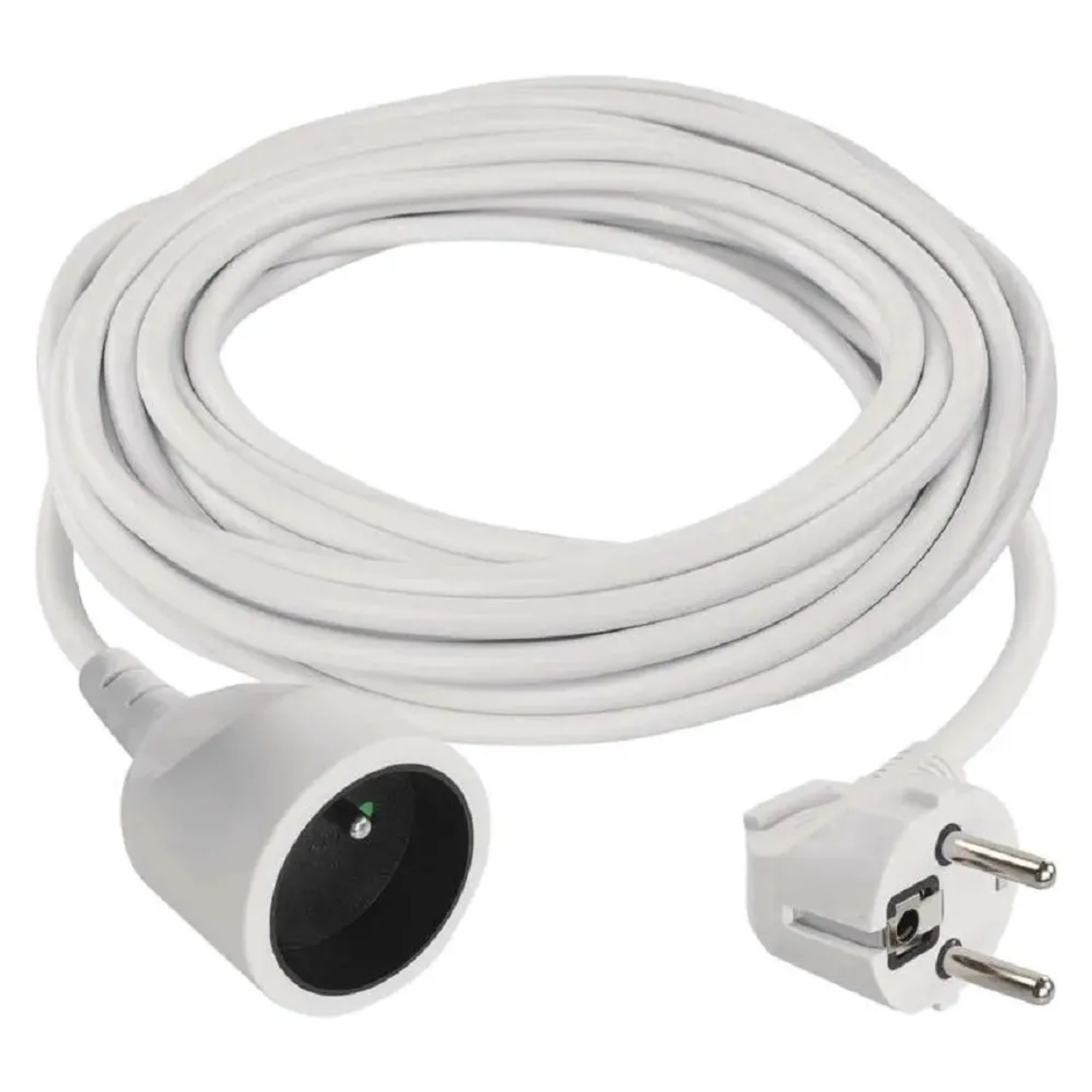 E-shop EMOS Predlžovací kábel biely s 1 zásuvkou/zástrčkou, max. 10 A/2300 W, 10 m