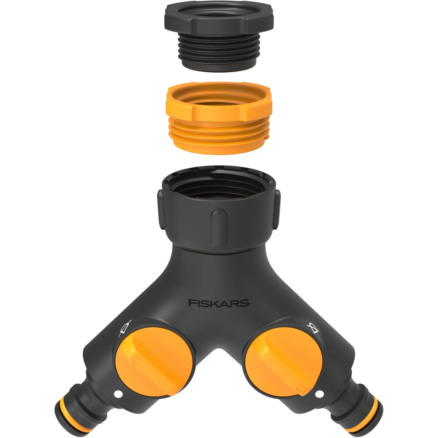 E-shop FISKARS Dvojitá prípojka na kohútik Multi On/ Off s 2-cestným ventilom
