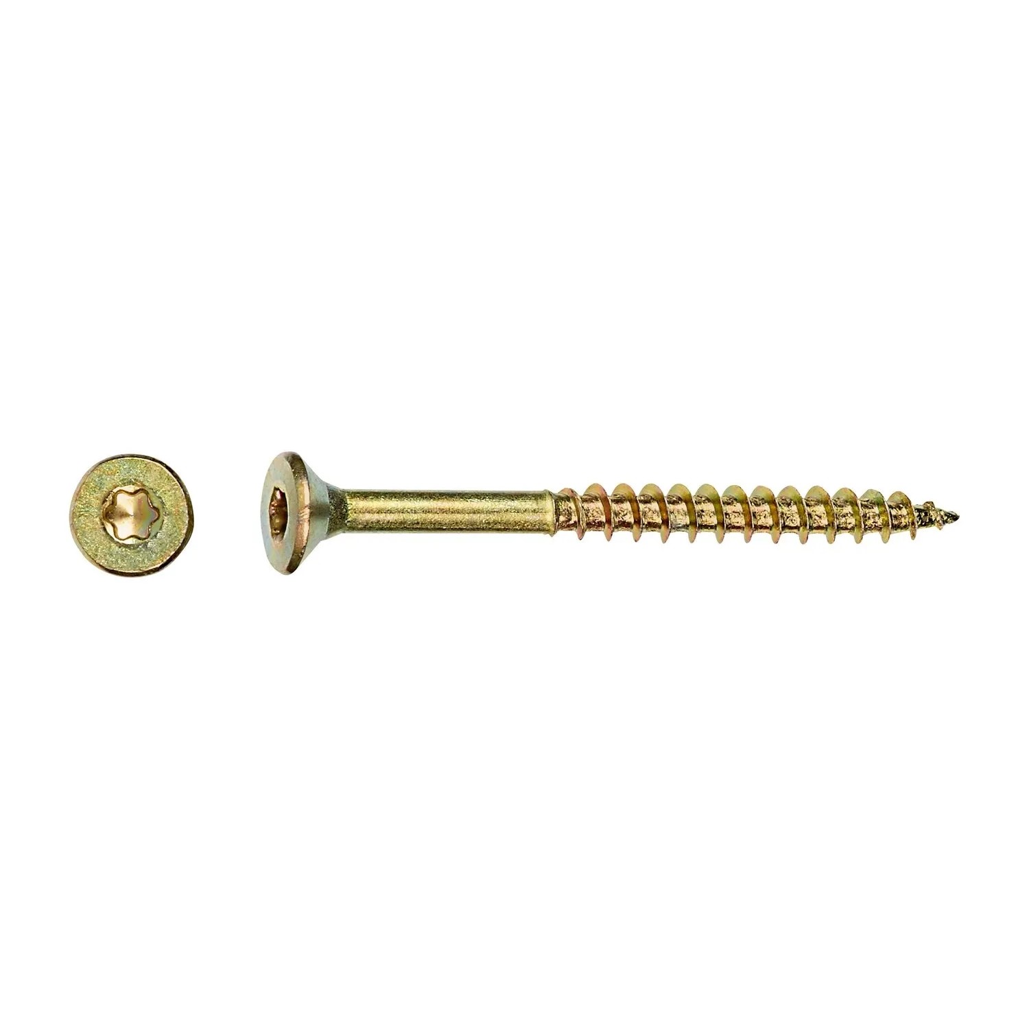 E-shop Uni skrutky so zápust. hlavou TX15 čiastočný závit žlto pozink. 3,5x35mm-na váhu