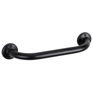 Čierne madlo do vane Wenko Basic z nehrdzavejúcej ocele, dĺžka 36 cm.