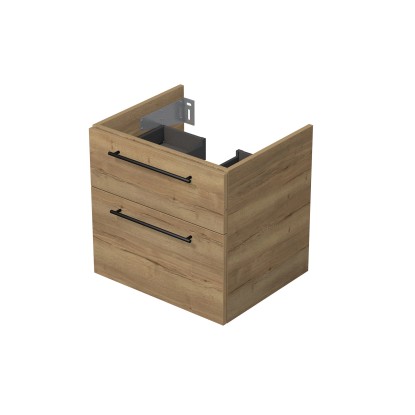 INTEDOOR Kúpeľ.skriňa pod dosku BEE, úchyt čierny, 2zás., š. 60 cm, dub Halifax