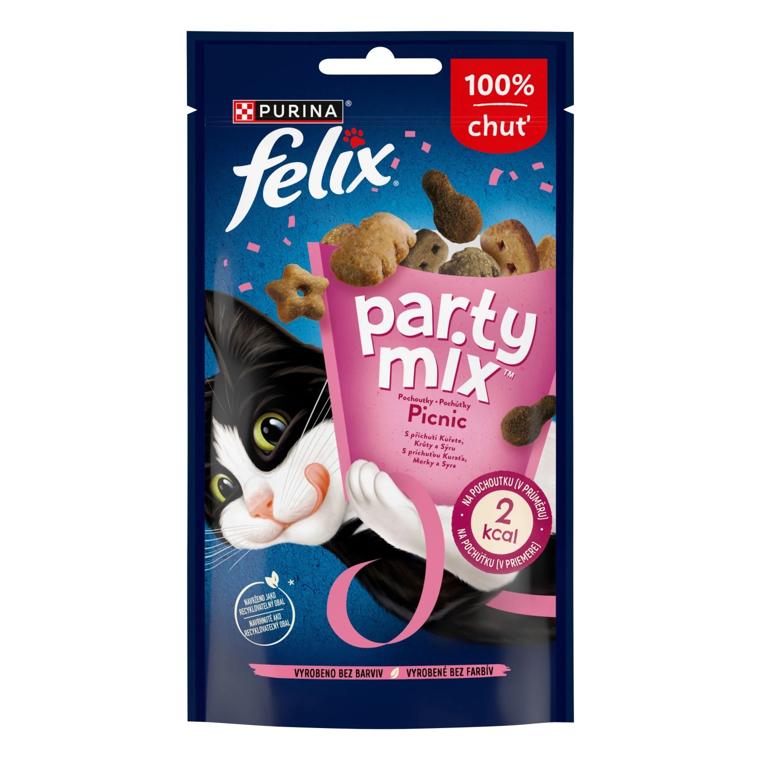 E-shop Felix Party Mix Maškrty pre mačky Picnic kura, morka, syr 60 g